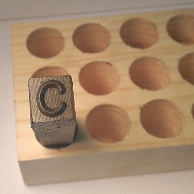 Hand Stamp Letter C 5/16in Steel Gothic