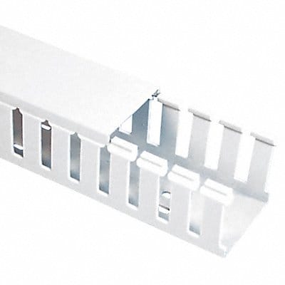 Wire Duct Wide Slot White 4.25 W x 3 D