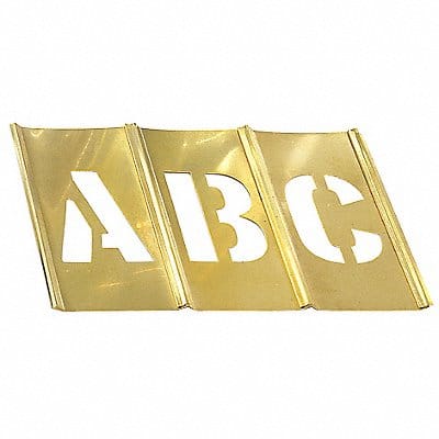 Stencil Set Letters Punctuation Brass