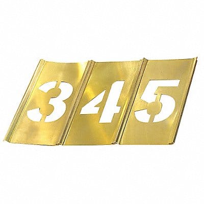 Stencil Set Numbers Brass