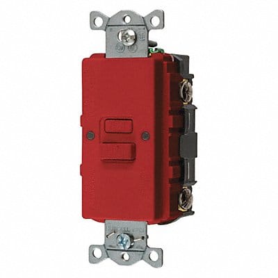 GFCI Receptacle Red Nylon Back