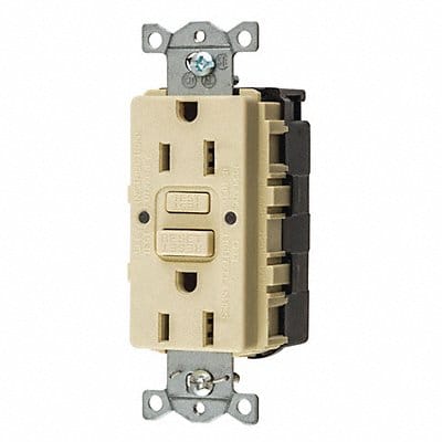 GFCI Receptacle 15A 125VAC 5-15R Ivory