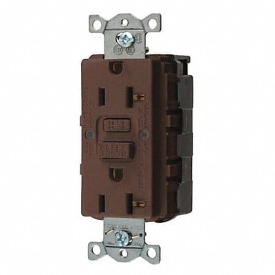 GFCI Receptacle 20A 125VAC 5-20R Brown