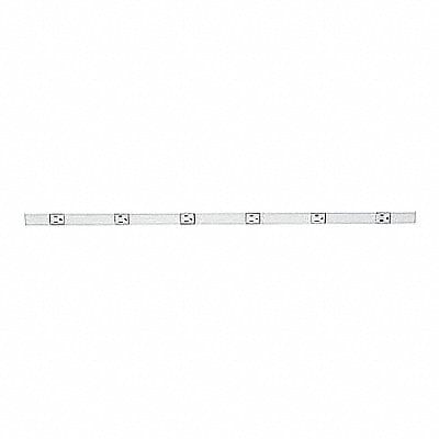 Prewired Raceway 15A 6 Outlet White