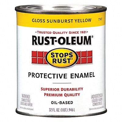 Enamel Paint Sun Yellow Solvent 1 qt.