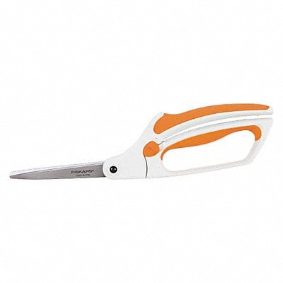 Scissors 8in L Orange/White Ambidextrous