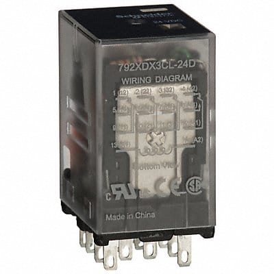 J2424 Gen Purpose Relay 14 Pin Square 24VAC