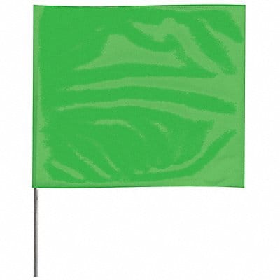 Marking Flag 15  Green PVC PK100