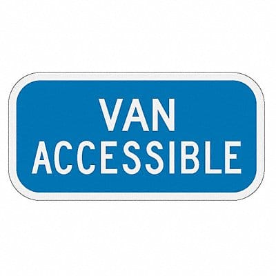 D9787 Van Accessible Parking Sign 6 x 12