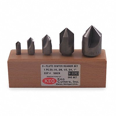 Countersink Set 5 PC 3 Fl 60 Deg Co