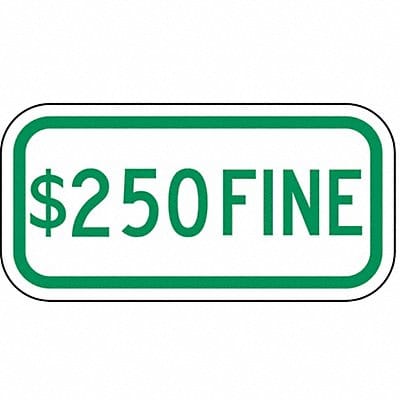 Fine Parking Sign 6 x 12