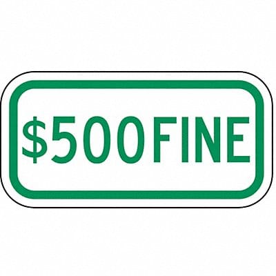 Fine Parking Sign 6 x 12