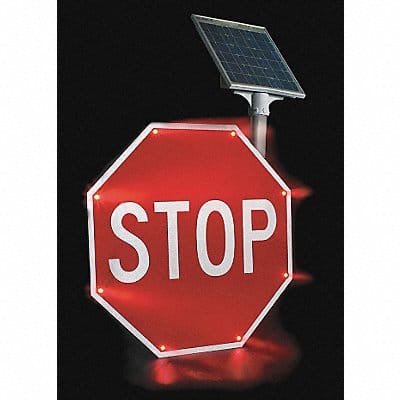 LED Stop Sign Stop Aluminum 30 x 30