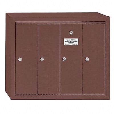 Vertical Mailbox 4 Doors Bronze