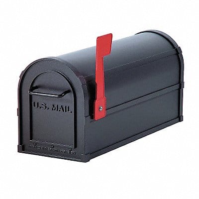 D0051 Heavy Duty Mailbox Black 7.5x9.5x20.5 In