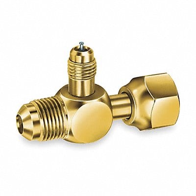 1/4 Access Valve Tee w/ Flare Nut Brass