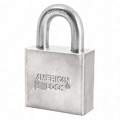 Keyed Padlock 3/4 in Rectangle Silver