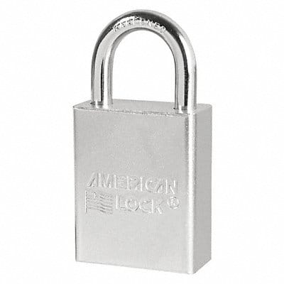 Keyed Padlock 3/4 in Rectangle Silver