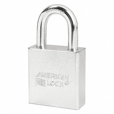 Keyed Padlock 3/4 in Rectangle Silver