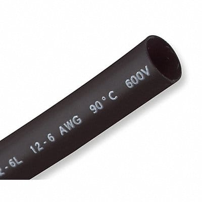 Shrink Tubing 6 in Blk 0.35 in ID PK25