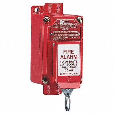 Fire Alarm Pull Station Red