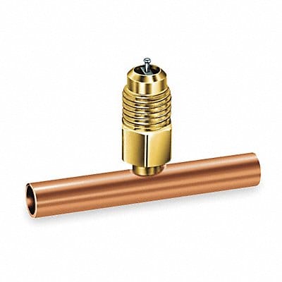 1/4 Access Valve Tee Brass/Copper