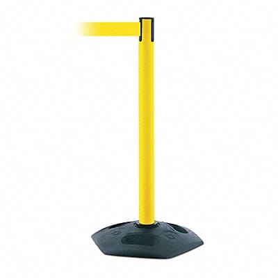 D0032 Barrier Post w/ Belt 7-1/2 ft L Yellow