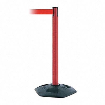 D0032 Barrier Post with Belt 7-1/2 ft L Red