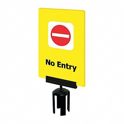 Acrylic Sign Yellow No Entry