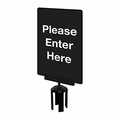 Acrylic Sign Black Please Enter Here