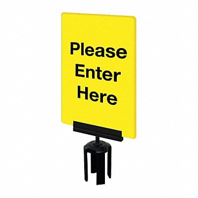 Acrylic Sign Yellow Please Enter Here