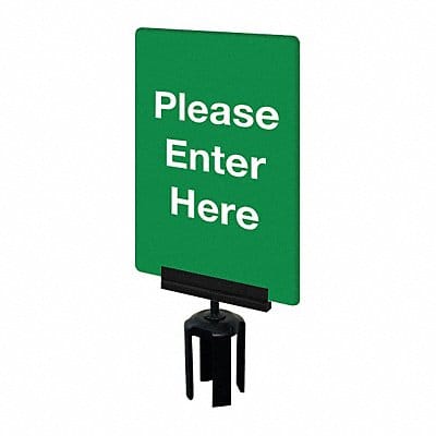 Acrylic Sign Green Please Enter Here