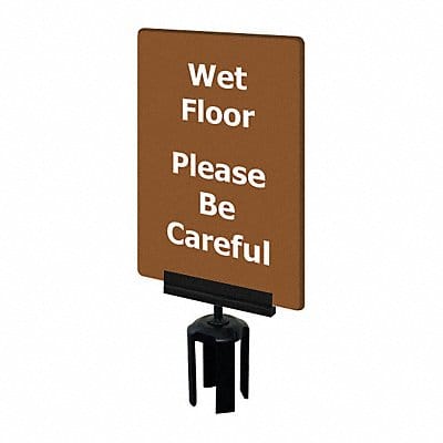 Acrylic Sign Brown Wet Floor