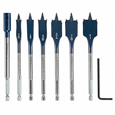 Spade Blade Drill Set 6pc Carbon Steel