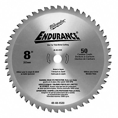 Circular Saw Blade 8 in Blade 50 Teeth