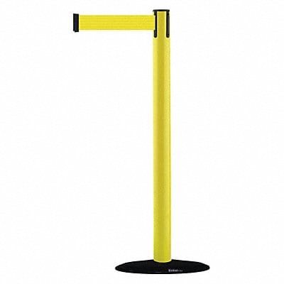 D0029 Barrier Post w/ Belt 7-1/2 ft L Yellow