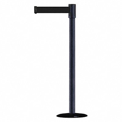 D0007 Barrier Post with Belt 7-1/2 ft L Black