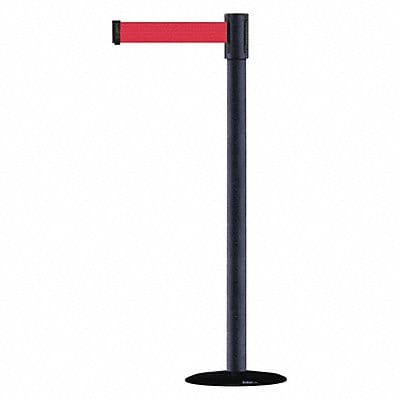 D0007 Barrier Post with Belt 7-1/2 ft L Red