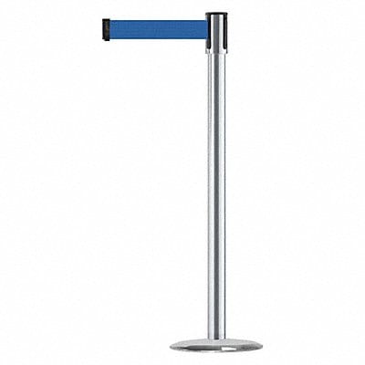 D0009 Barrier Post with Belt 7-1/2 ft L Blue