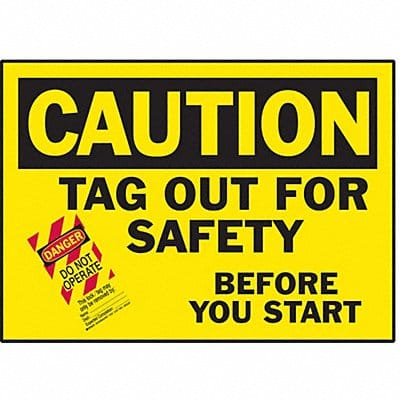 Caution Label 3 1/2inx5 in Polyester PK5