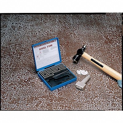 Steel Type Marking Kit w/ Holder 1/8in