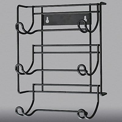 Wire Rack Wall Mount Metal Black