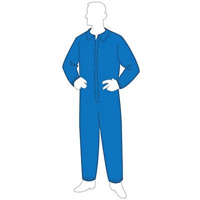 Collared Disposable Coveralls XL Bl PK25