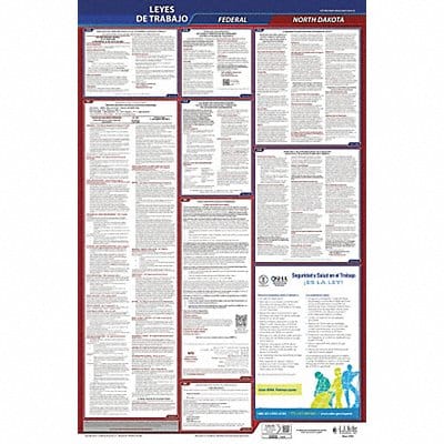 Labor Law Poster Fed/STA ND SP 26inH 3yr