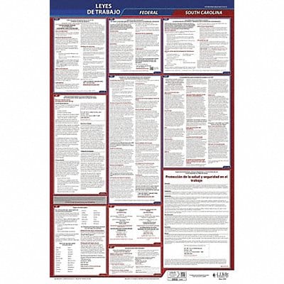 Labor Law Poster Fed/STA SC SP 26inH 3yr