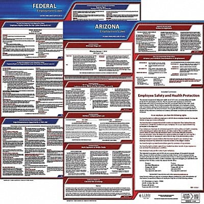 LaborLaw Poster Fed/STA AZ ENG 20inH 1yr