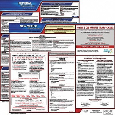 LaborLaw Poster Fed/STA NM ENG 20inH 1yr