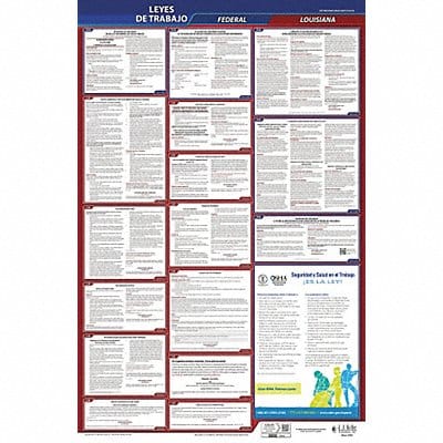 Labor Law Poster Fed/STA LA SP 26inH 1yr