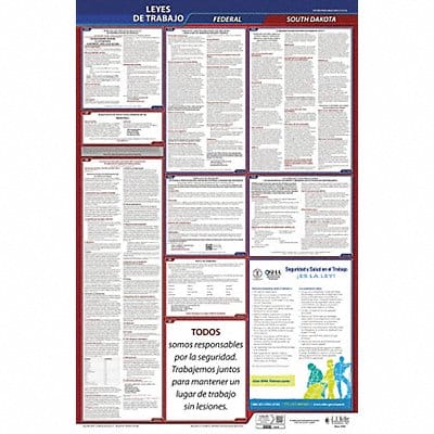 Labor Law Poster Fed/STA SD SP 26inH 1yr