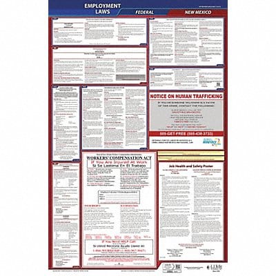 LaborLaw Poster Fed/STA NM ENG 26inH 3yr